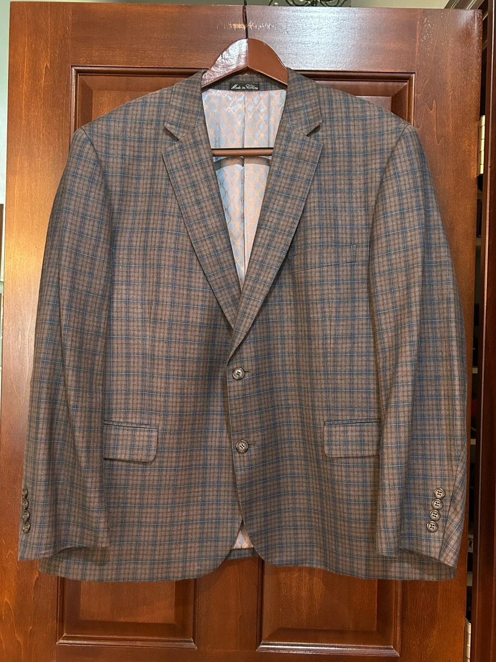 Vintage Jean-Paul Germain Men’s Silk Wool Plaid Sport Coat 46S